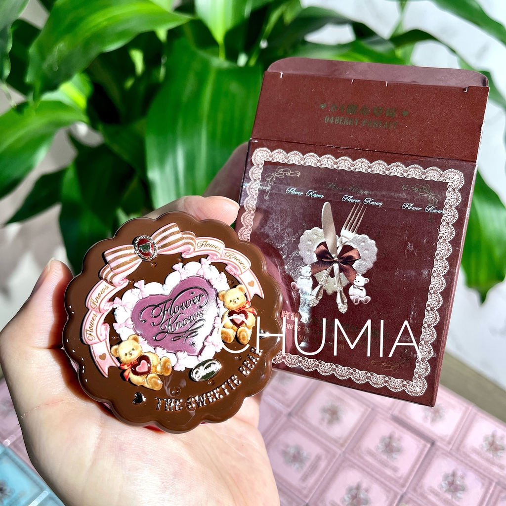 Má hồng FLOWER KNOWS the sweetie bear - #04 berry parfait (GẤU)