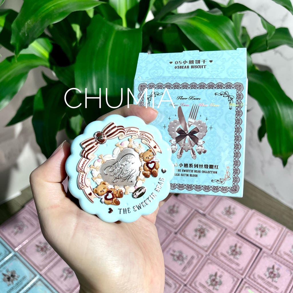 Má hồng FLOWER KNOWS the sweetie bear - #05 bear biscuit (GẤU)