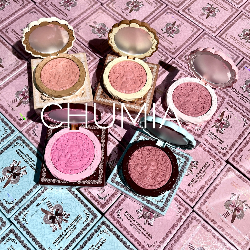 Má hồng FLOWER KNOWS the sweetie bear - #01 almond cookie (GẤU)