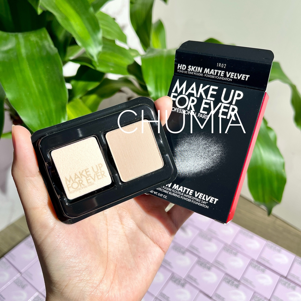 Phấn phủ MAKE UP for ever hd skin matte 2gr (nén - hộp đen) - #1R02