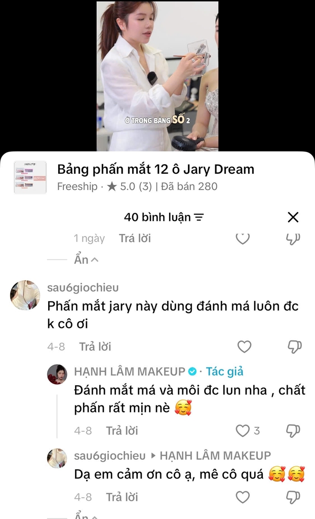 Phấn mắt JARY dream star - #02 warm pink