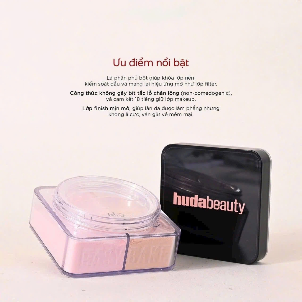 Phấn phủ HUDA easy bake duo 2*6.5g - #cherry peach