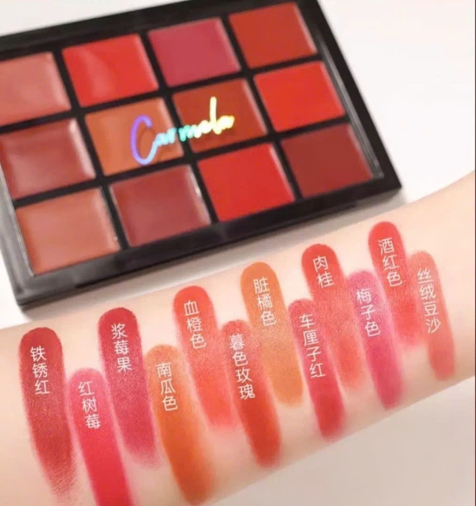 Bảng son CARMELA fog face velvet lipstick (mới 2026)