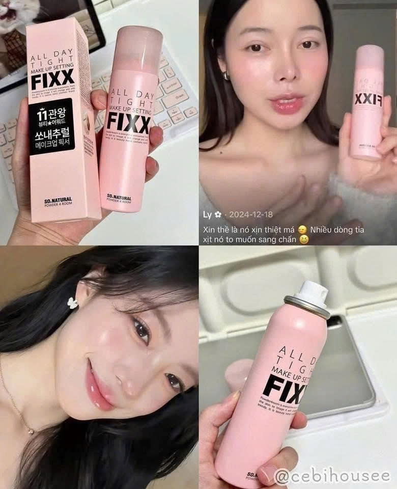 Xịt khoá nền FIXX all day tight (xịt khoá 120ml x 2) new