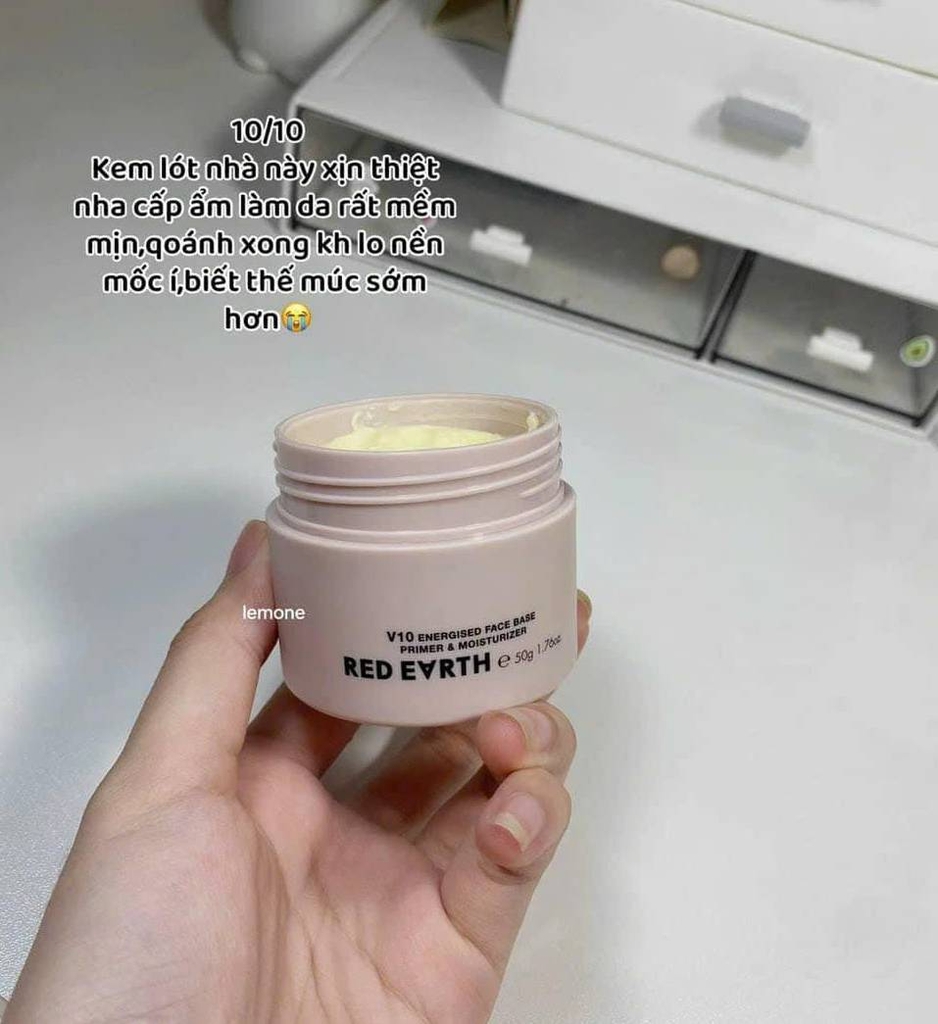 Kem lót RED EARTH v10 energising face base 50g (có hộp)