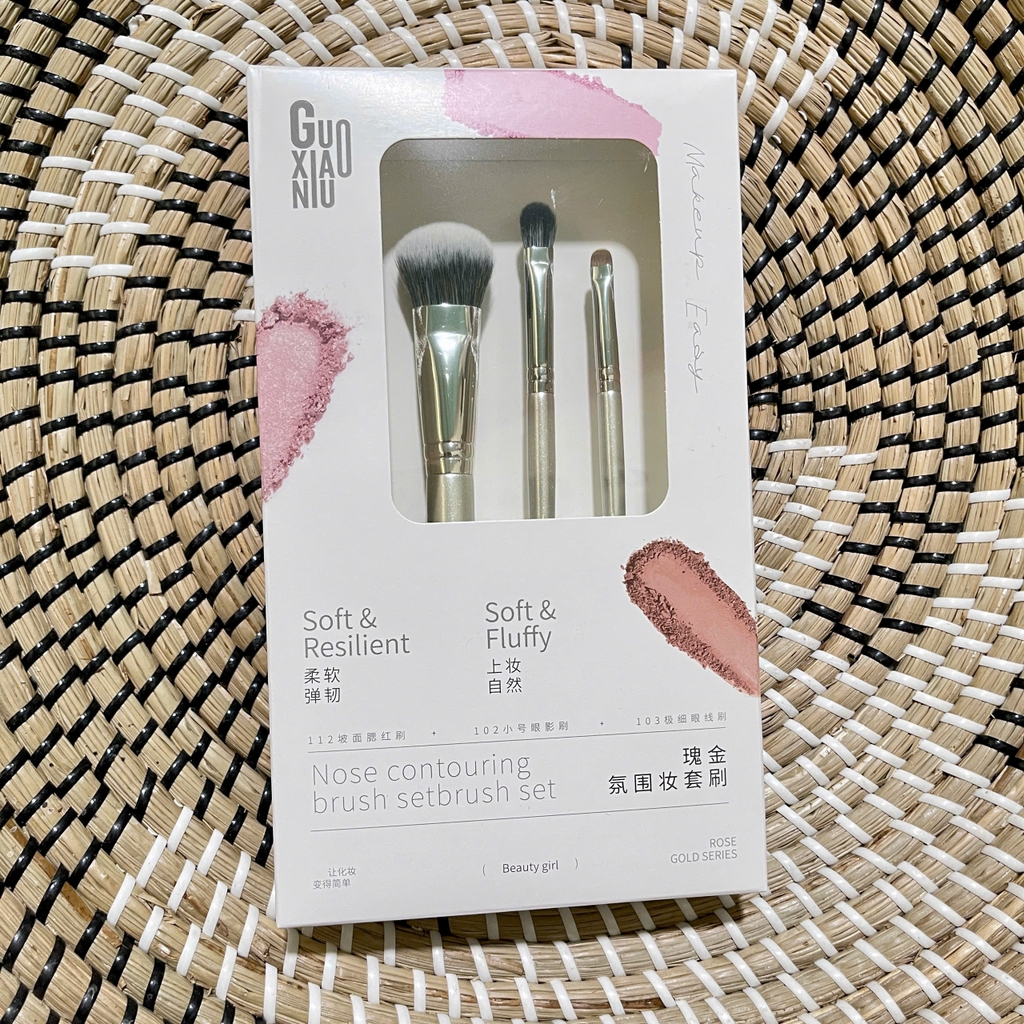 Set 3 cọ GUOXIAONIU rose gold glam - 112, 102, 103