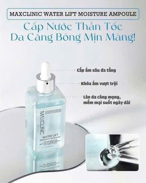 Serum dưỡng da MAXCLINIC Water Lift Moisture Ampoule - 100ml