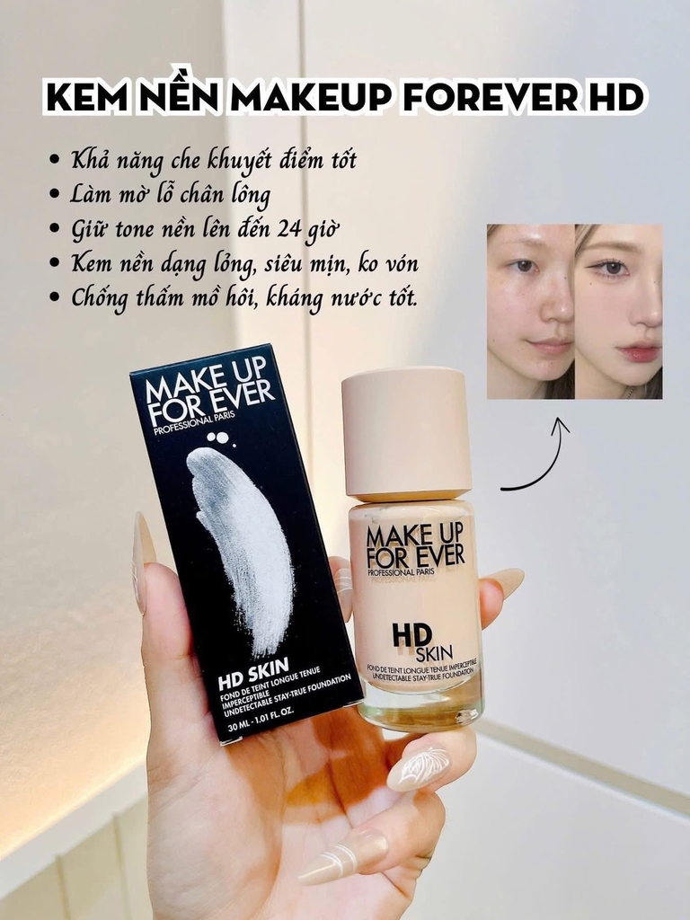 Kem nền MAKE UP forever hd skin (HÀNG CÔNG TY) - #1N00