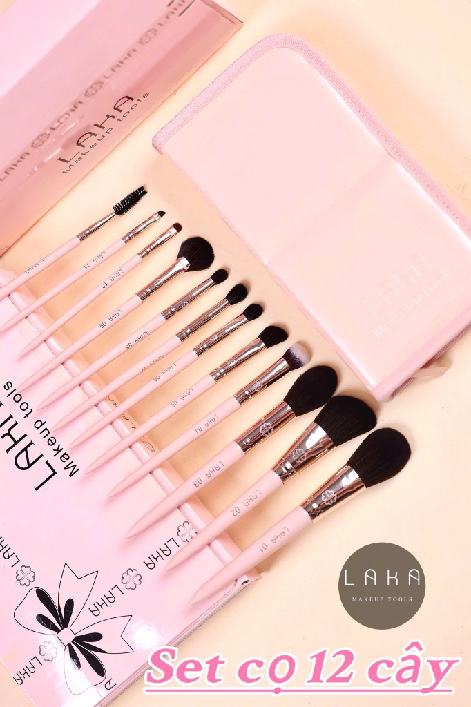 Bộ cọ LAKA 12 cây - #Hồng