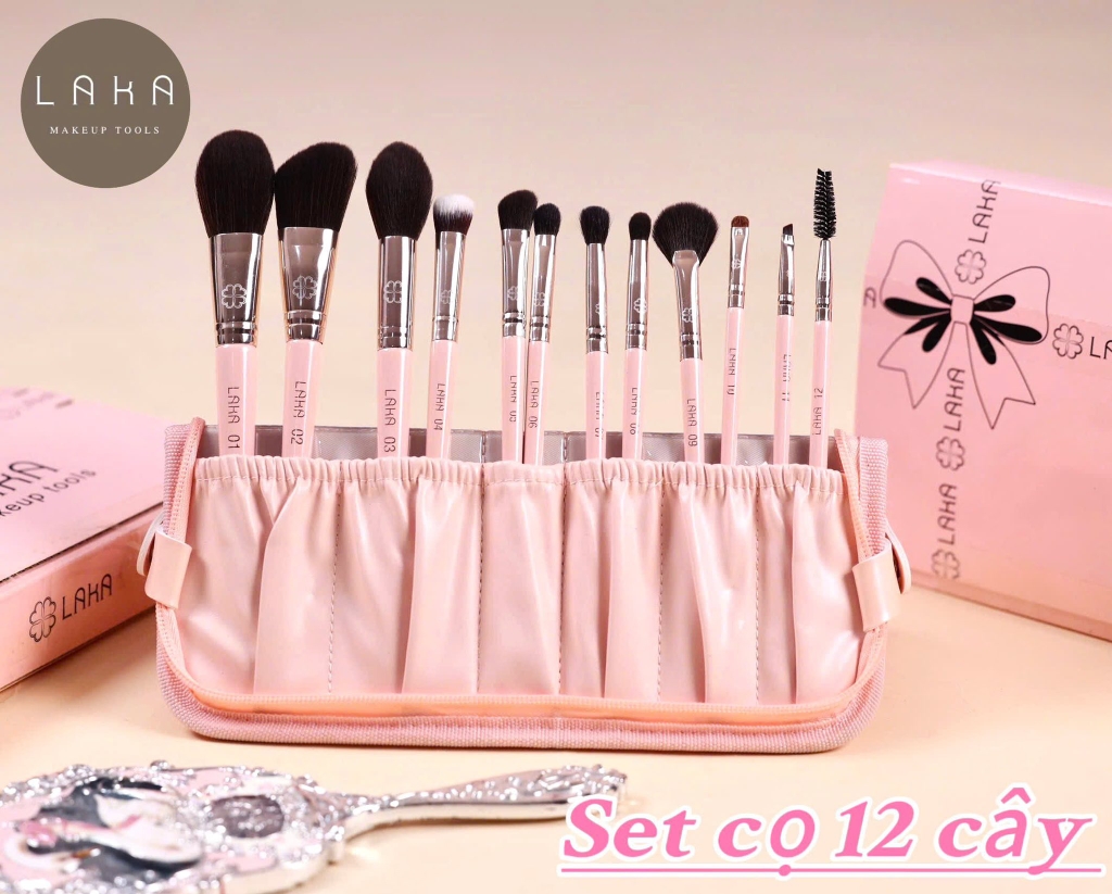 Bộ cọ LAKA 12 cây - #Hồng
