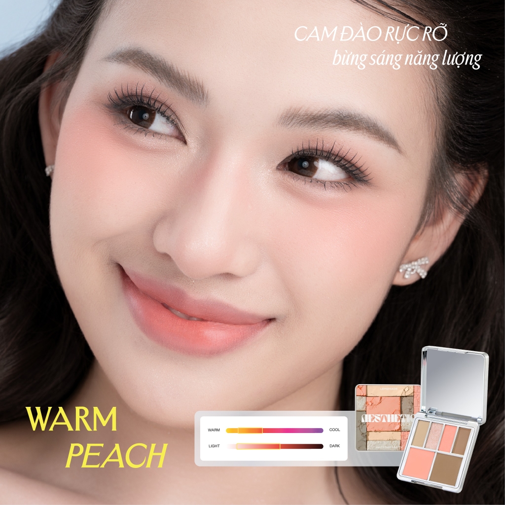 Phấn mắt LEMONADE aesthetic multi-task (HÀNG CÔNG TY) - #02 warm peach
