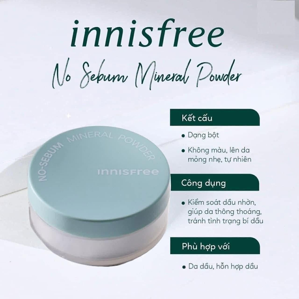 Phấn phủ INNISFREE no-sebum mineral 5gr (bột)