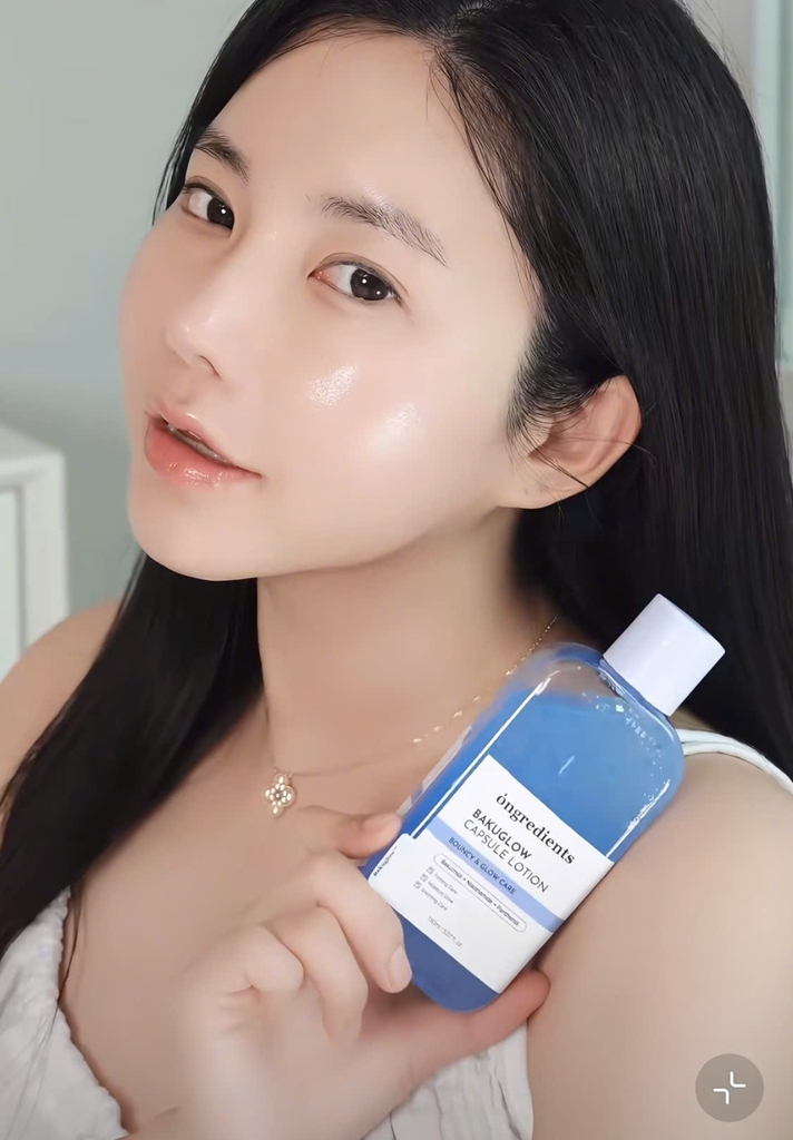 Kem dưỡng ONGREDIENTS bakuglow capsule lotion 150ml (chai xanh dương)