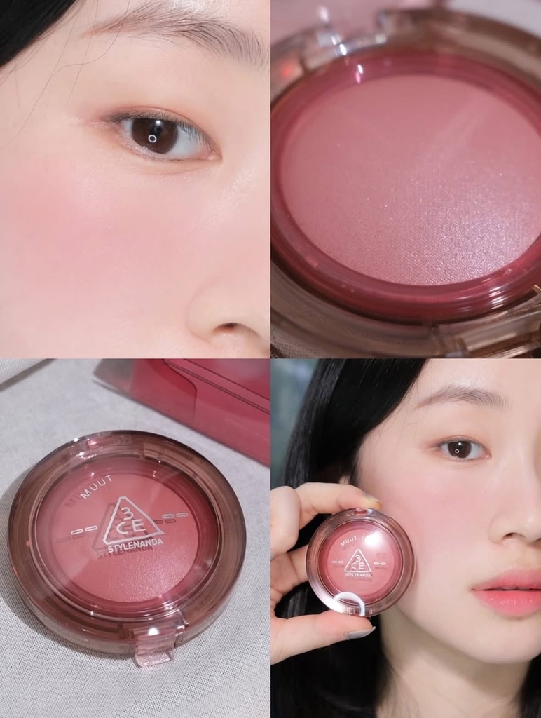 Má hồng 3CE Bouncy Blur Balm - #Pink Petal