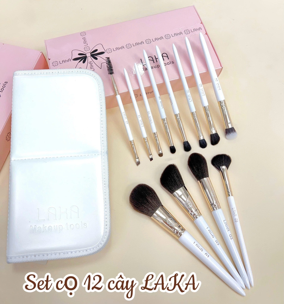 Bộ cọ LAKA 12 cây - #Trắng