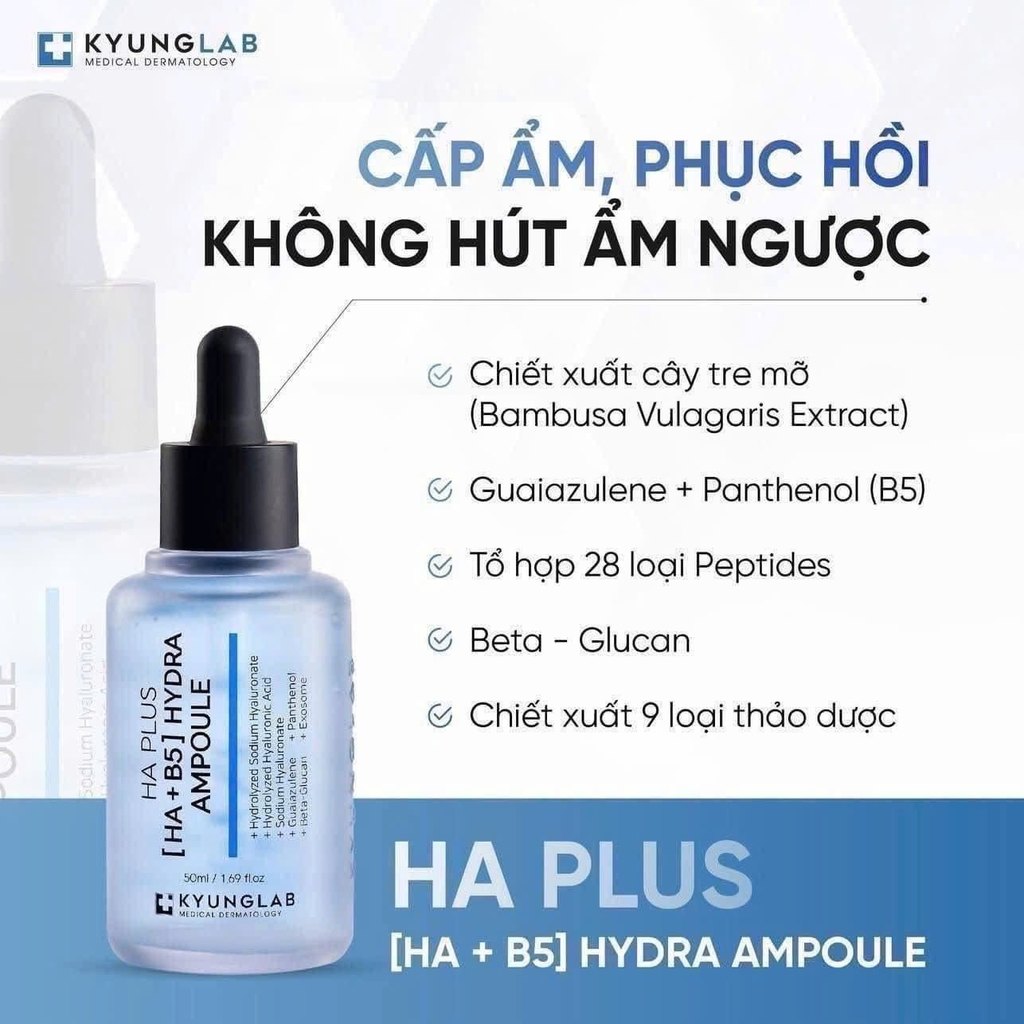 Serum cấp ẩm KYUNG LAB HA plus hydra ampoule 50ml