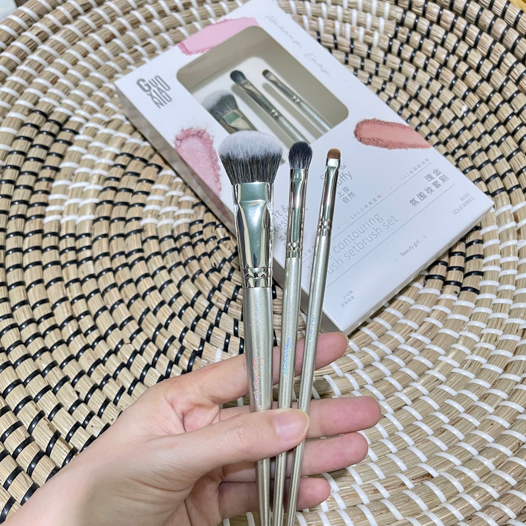 Set 3 cọ GUOXIAONIU rose gold glam - 112, 102, 103