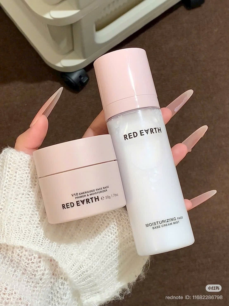 Xịt RED EARTH Moisturizing Face Base Cream Mist 100ml