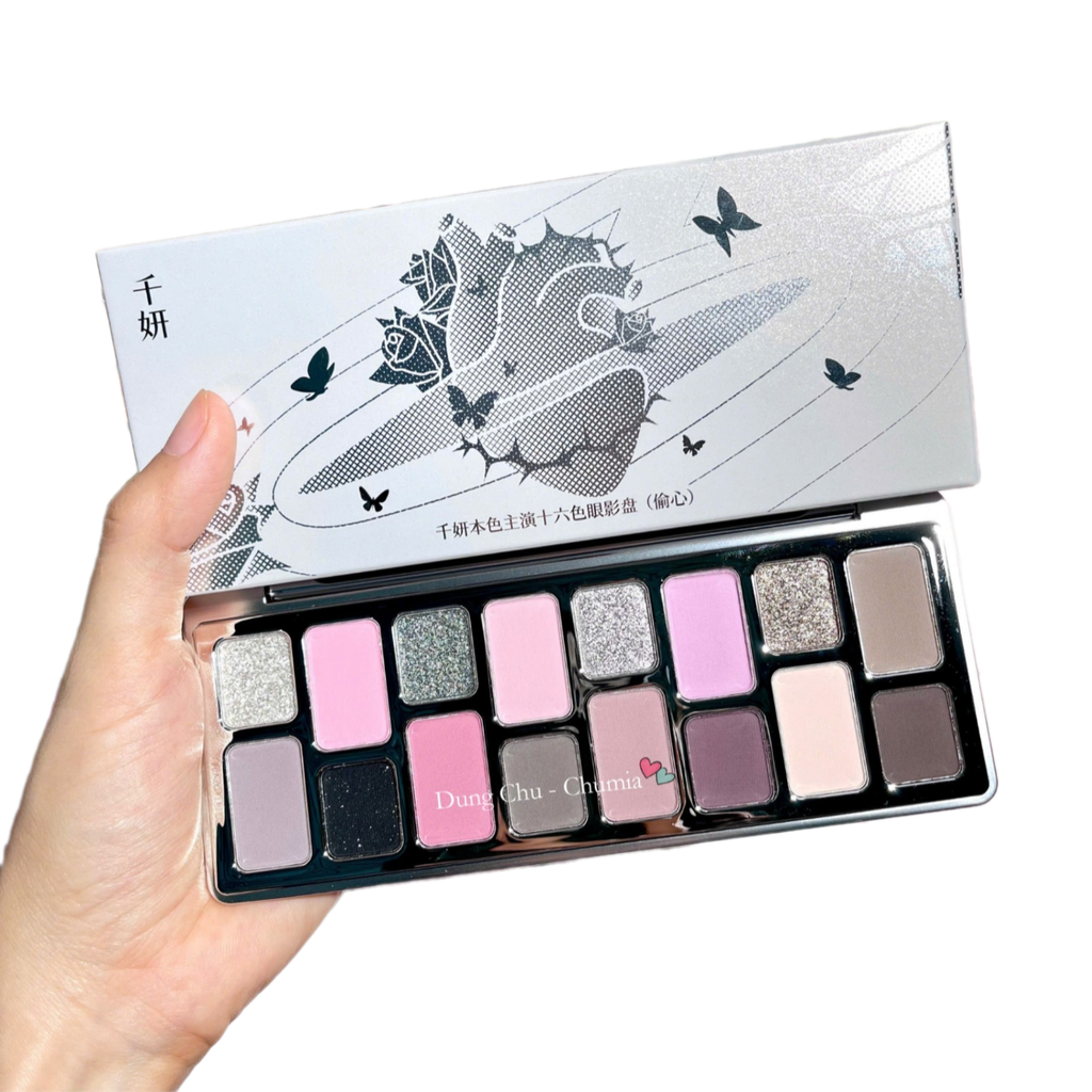 Phấn mắt Cheeryep Qianyan Natural Color 16 ô - #07 (tim xám)