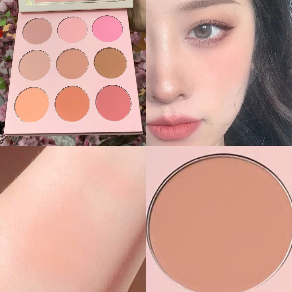 Má hồng MONA blush palette 9ô (ver 2)