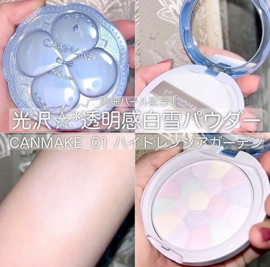Phấn phủ CANMAKE marshmallow finish powder abloom - #01 (vỏ xanh bạc)