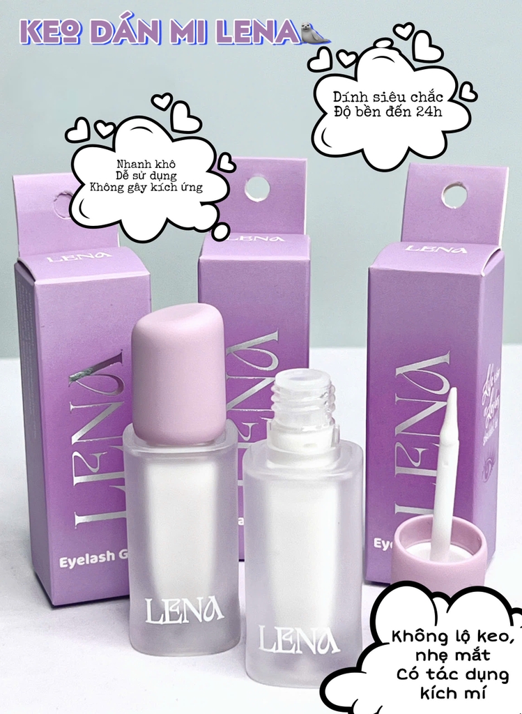 Keo mi LENA eyelash glue 5ml (tím mới)