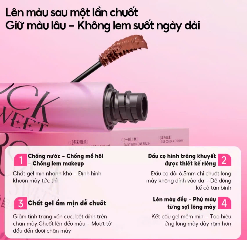 Mascara ROCK SWEET velvet mist color staying - #01