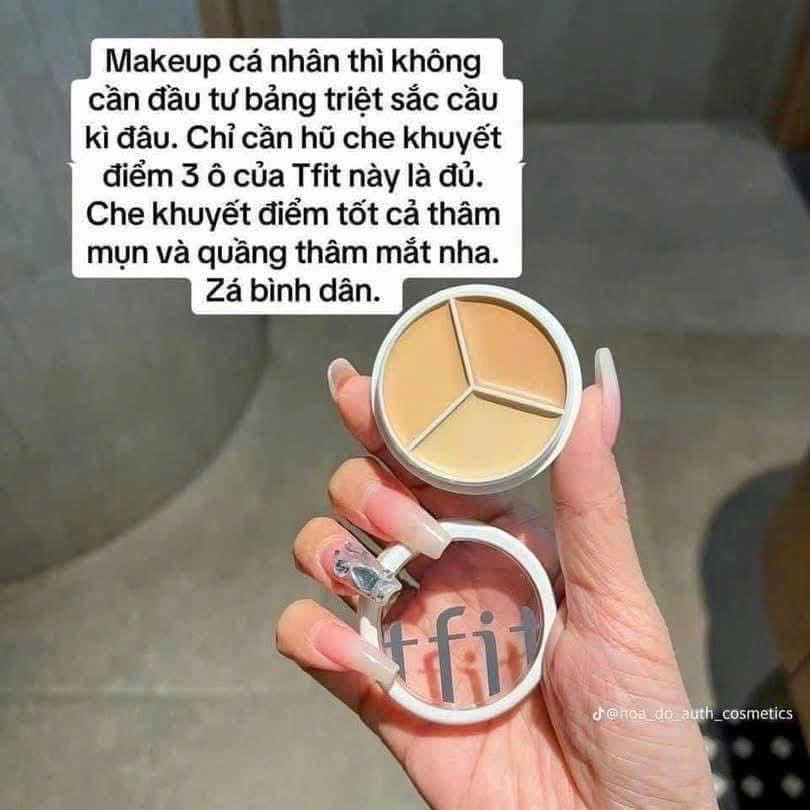 Che khuyết điểm TFIT concealer three-color (tặng cọ + mút) - #01 neutral