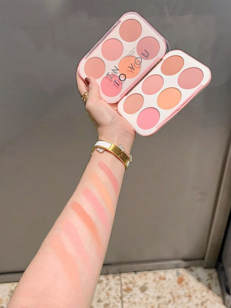 Má hồng INTO YOU you six color blush palette (công ty)