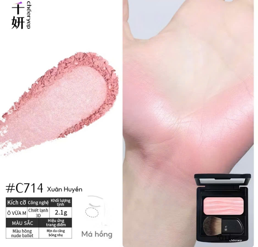 Má hồng CHEERYEP 2ô (có khay+cọ)