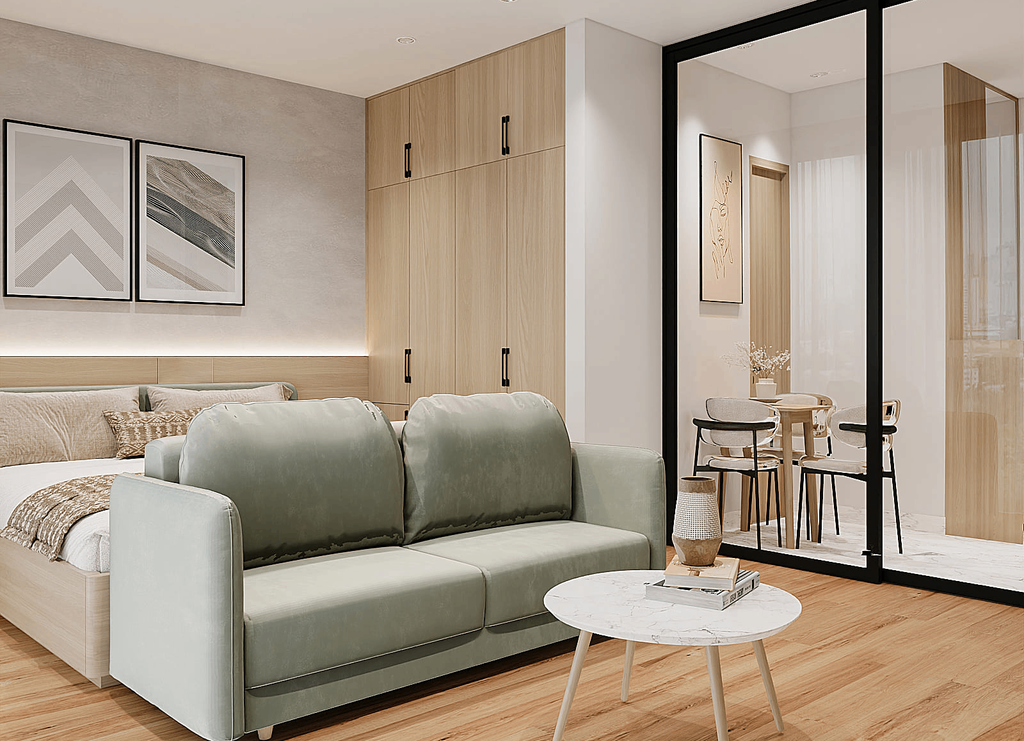 Căn hộ 1 phòng ngủ – Riêng tư, gọn gàng và ấm cúng