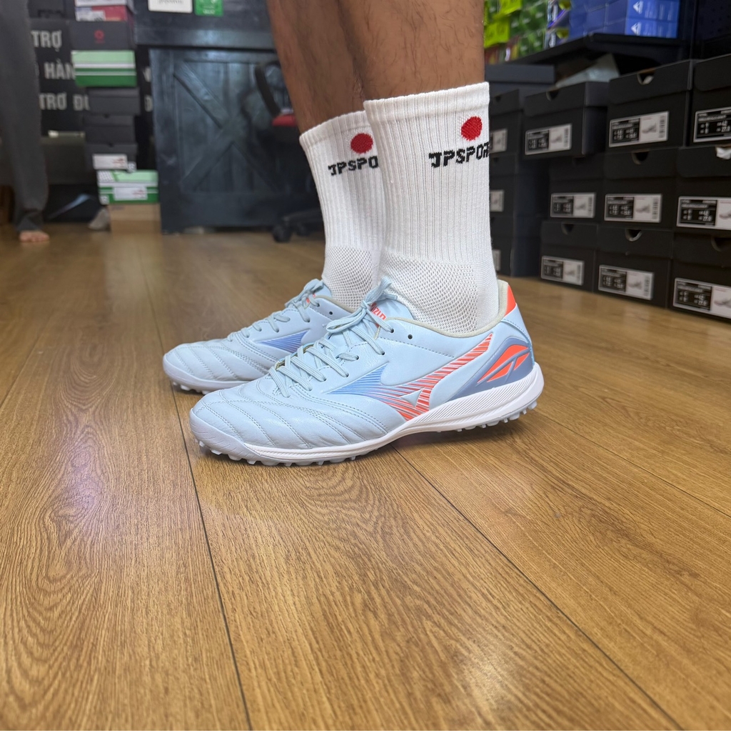 Giày Đá Bóng Mizuno Morelia Neo 5 Pro TF – Xanh Nhạt/Cam – P1GD268422