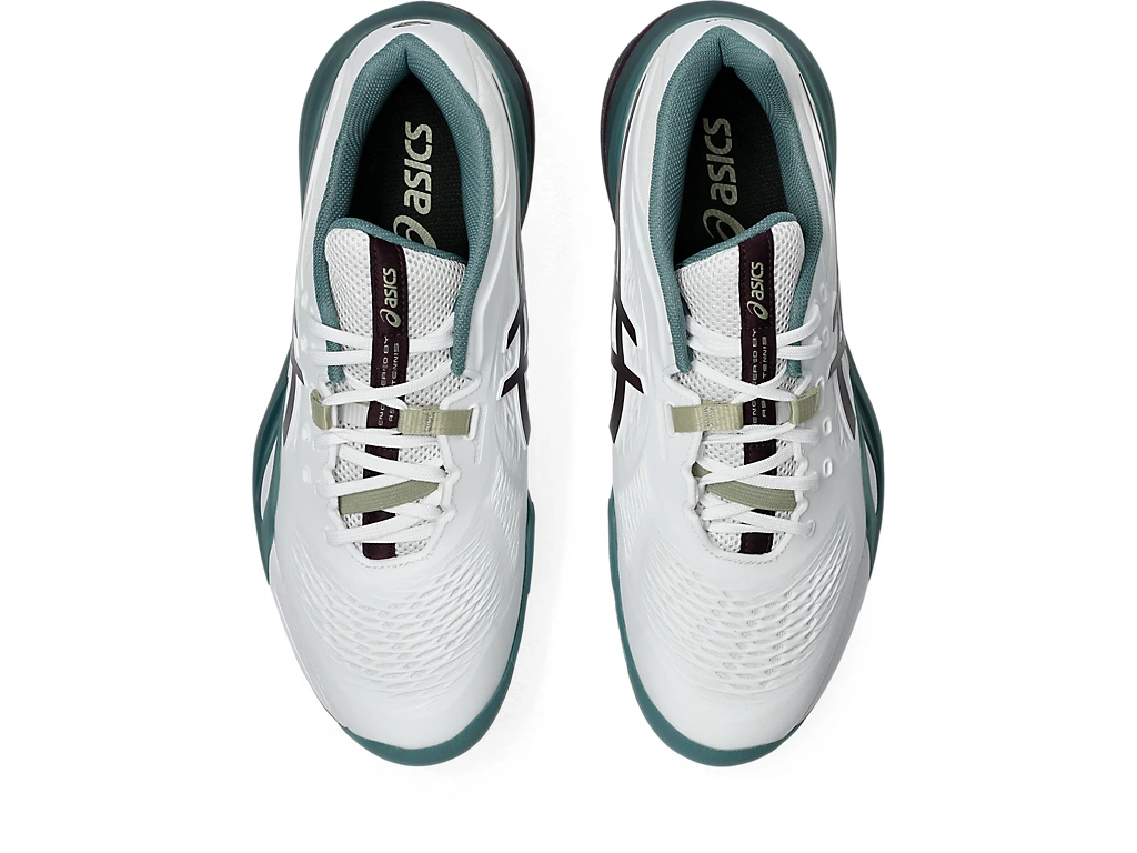 Giày tennis/pickleball ASICS GEL-RESOLUTION X Nam  WHITE/DARK AUBERGINE