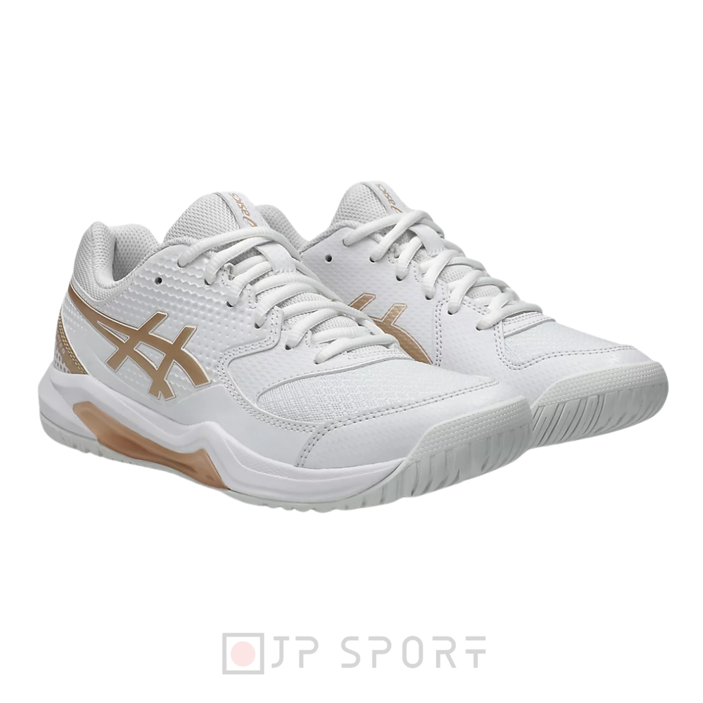 Giày Pickleball Nữ Asics Gel Dedicate 8 Trắng/Vàng (1042A236-105)