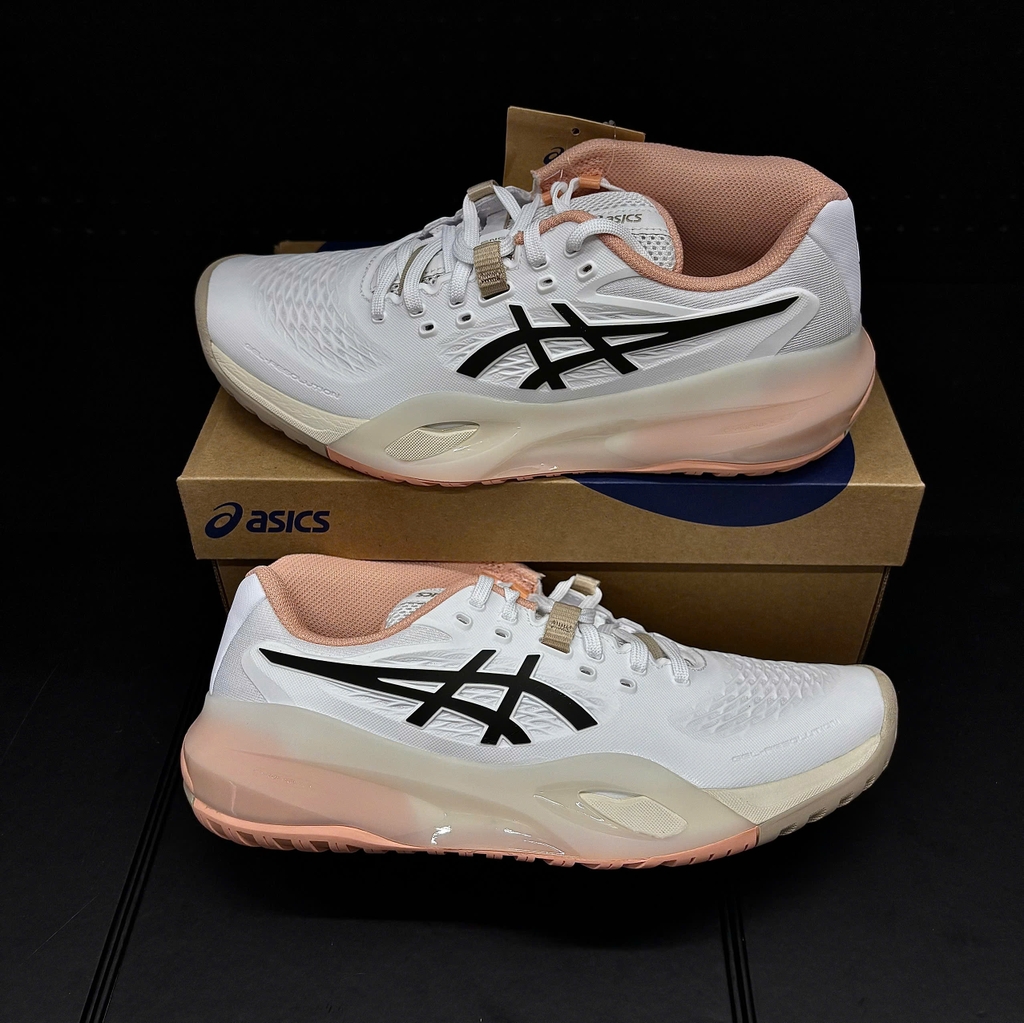 Giày Pickleball Nữ ASICS GEL-RESOLUTION X White/Black Coffee 1042A279-109