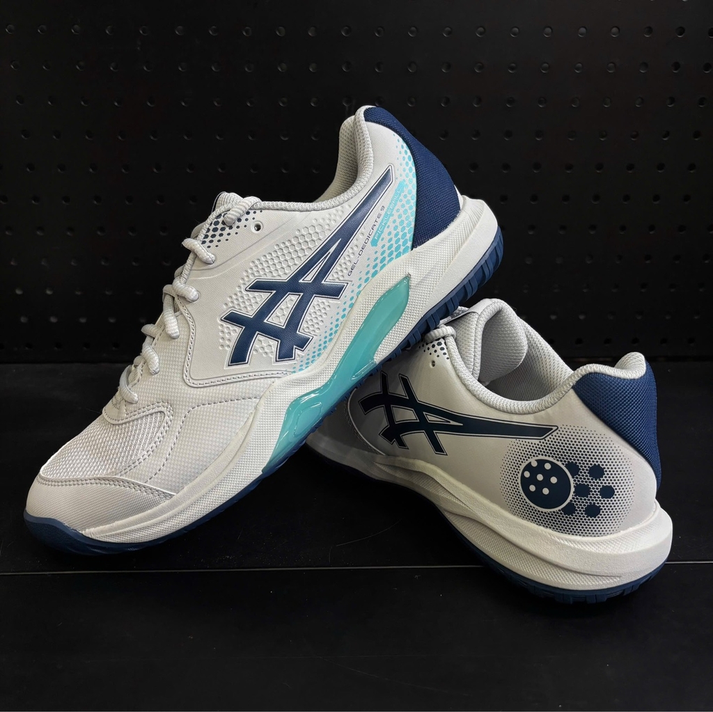 Giày Pickleball ASICS GEL-DEDICATE 9 Nam – Xám/Xanh Dương – 1041A545-020