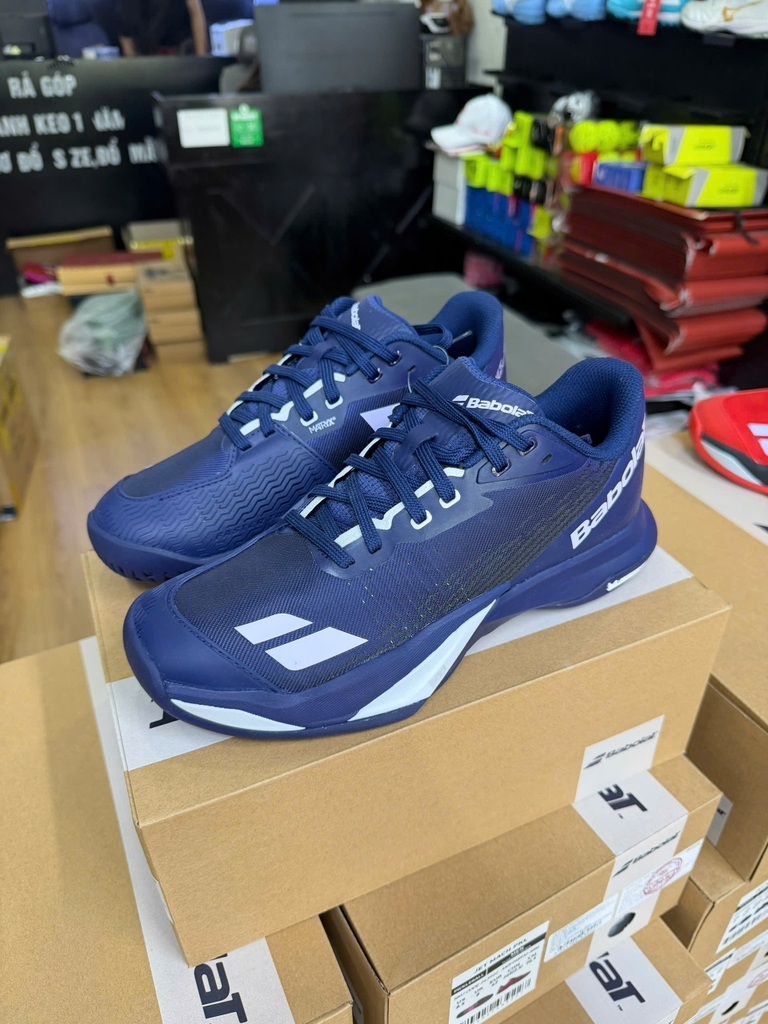 Giày Pickleball Nam Babolat Jet Mach 4 Dark Blue White