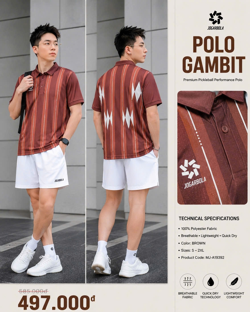 Áo Polo Thể Thao Jogarbola Gambit