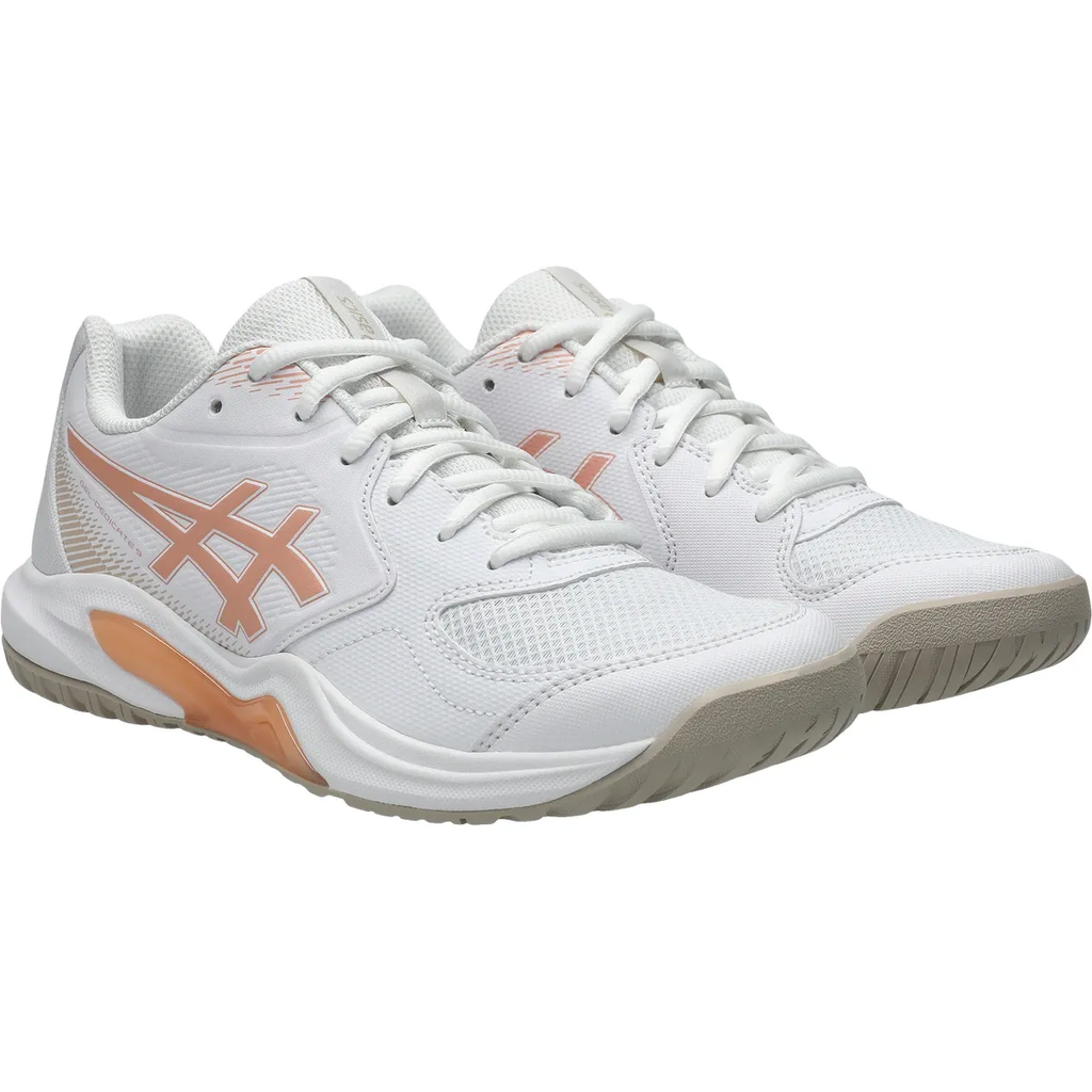 Giày Pickleball Nữ ASICS GEL-DEDICATE 9 White/Cantaloupe - 1042A316-100