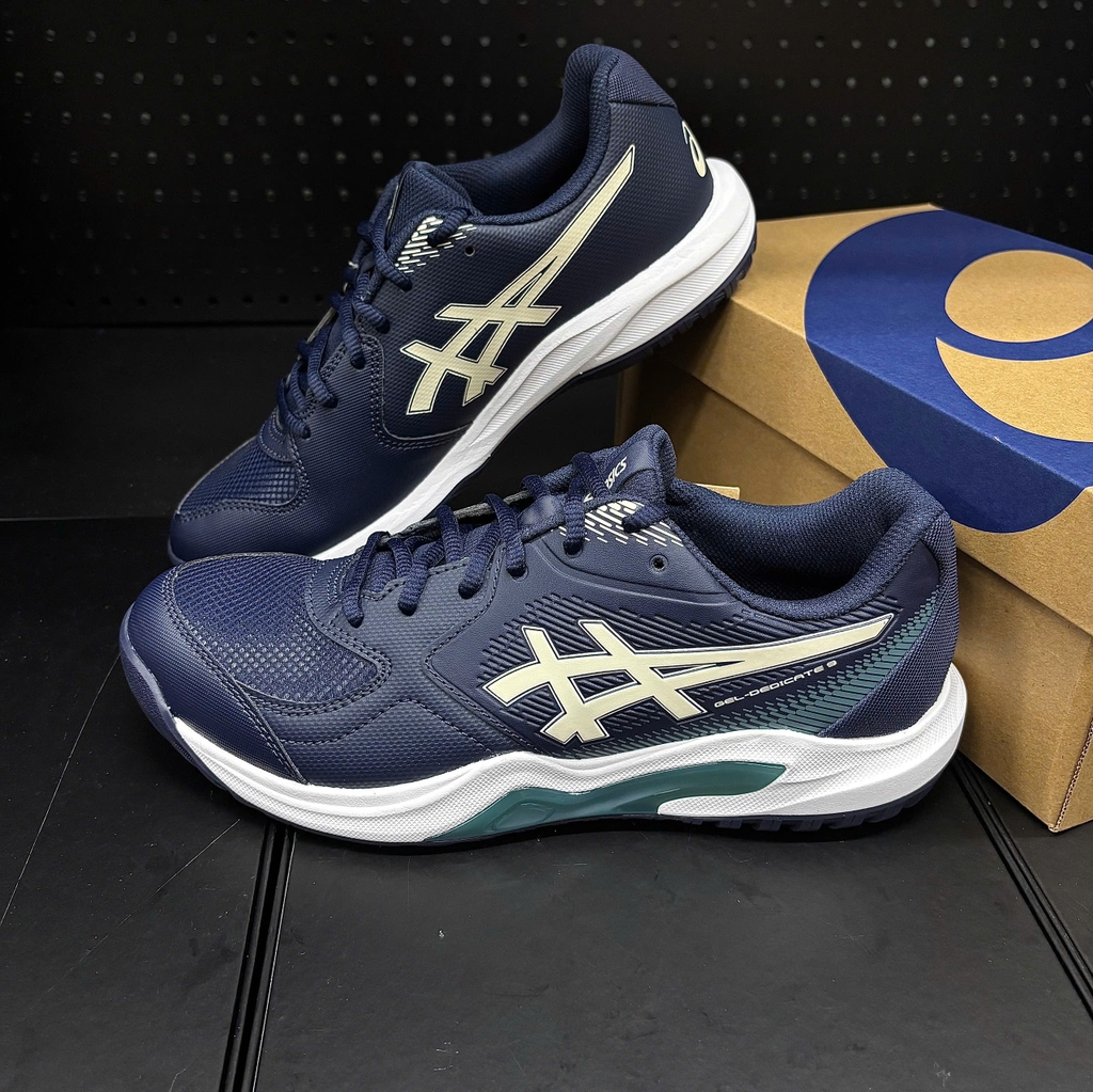 Giày Pickleball Nam ASICS GEL-DEDICATE 9 Midnight/Oatmeal 1041A543-400