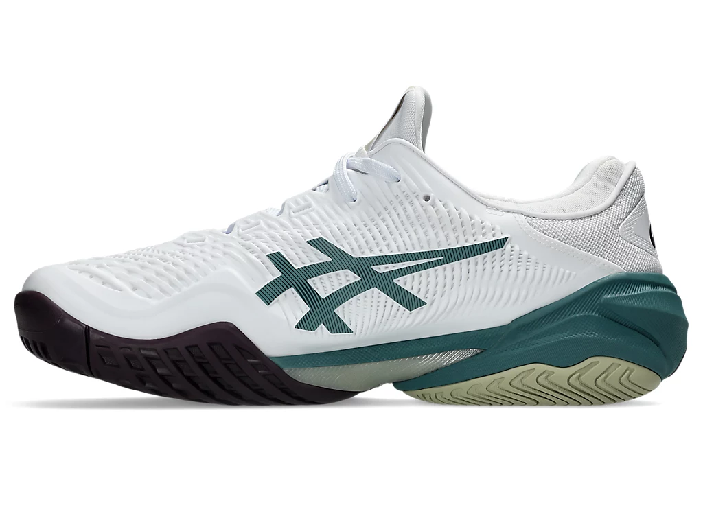 Giày tennis/pickleball ASICS COURT FF 3 Nam  WHITE/FOGGY TEAL 1041A370-107