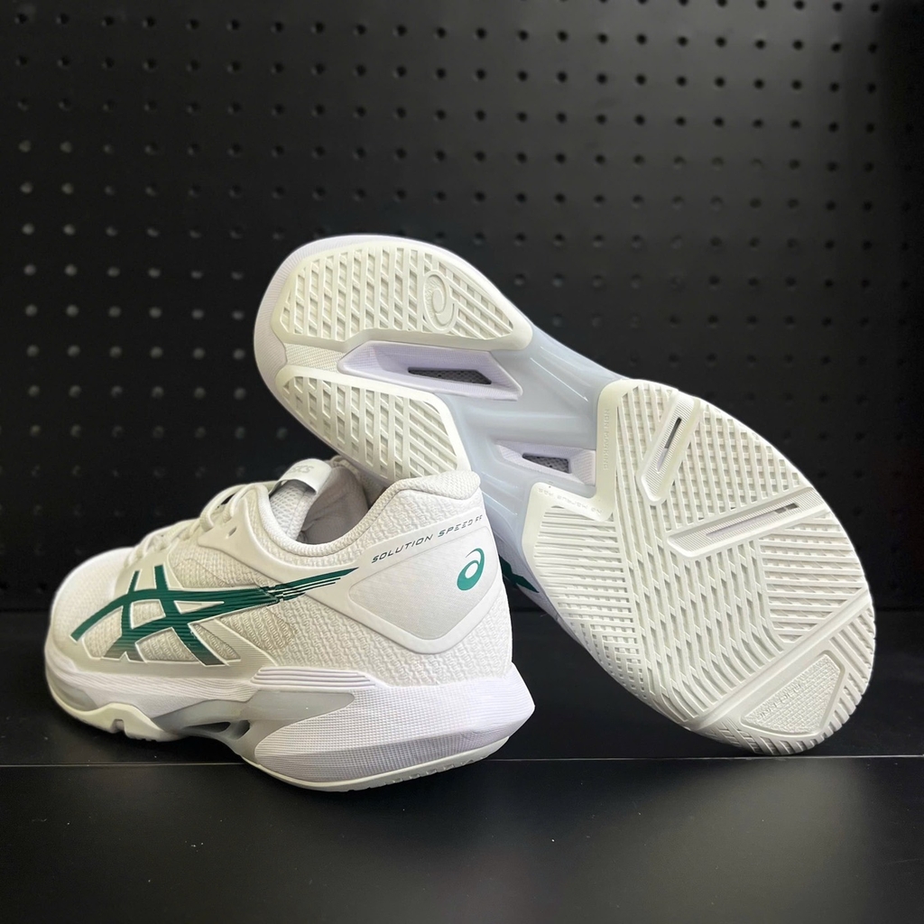 Giày Pickleball ASICS Solution Speed FF 4 Nam – Trắng/Xanh Lá – 1041A532-103