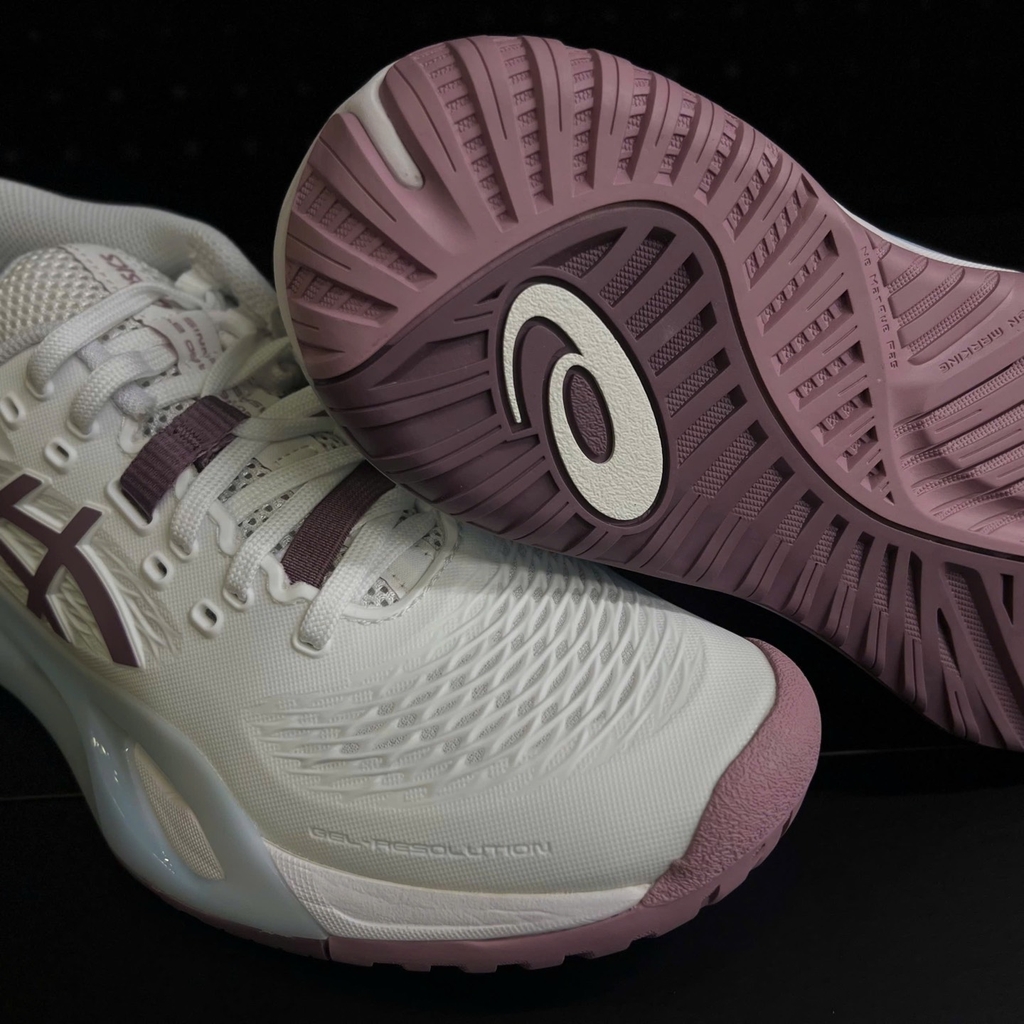 Giày Pickleball ASICS GEL-RESOLUTION X Nữ – Trắng/Hồng Tím Nhạt – 1042A279-107
