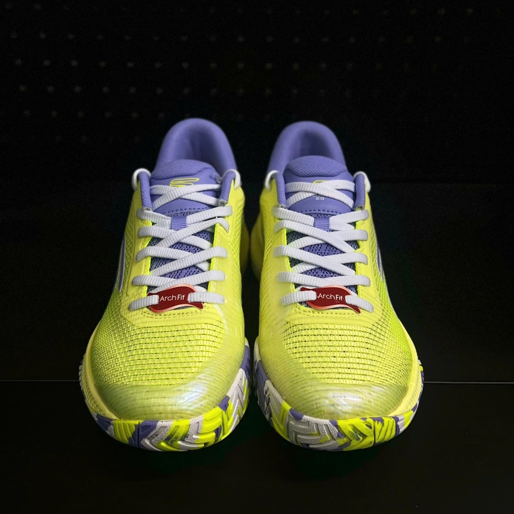Giày Pickleball Skechers Viper Court Pro 2.0 Nữ – Xanh Chuối/Tím – 172109-LMLV