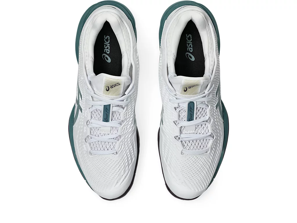 Giày tennis/pickleball ASICS COURT FF 3 Nam  WHITE/FOGGY TEAL 1041A370-107