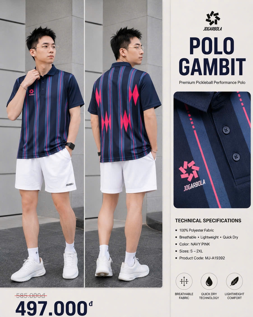 Áo Polo Thể Thao Jogarbola Gambit