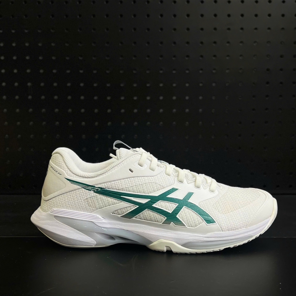 Giày Pickleball ASICS Solution Speed FF 4 Nam – Trắng/Xanh Lá – 1041A532-103