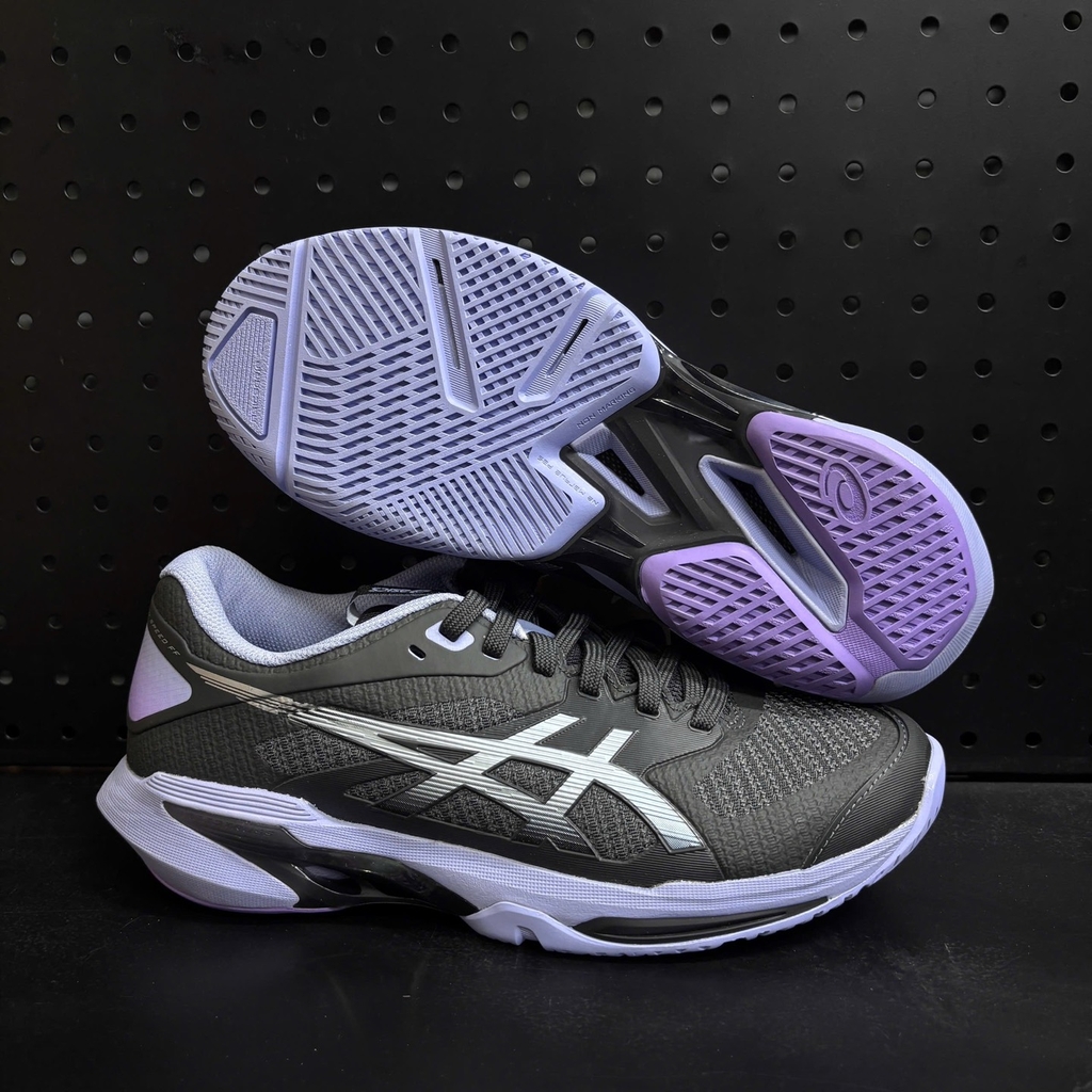 Giày Pickleball ASICS SOLUTION SPEED FF 4 NIGHT ENERGY Nam – Xám Than/Bạc – 1041A542-020
