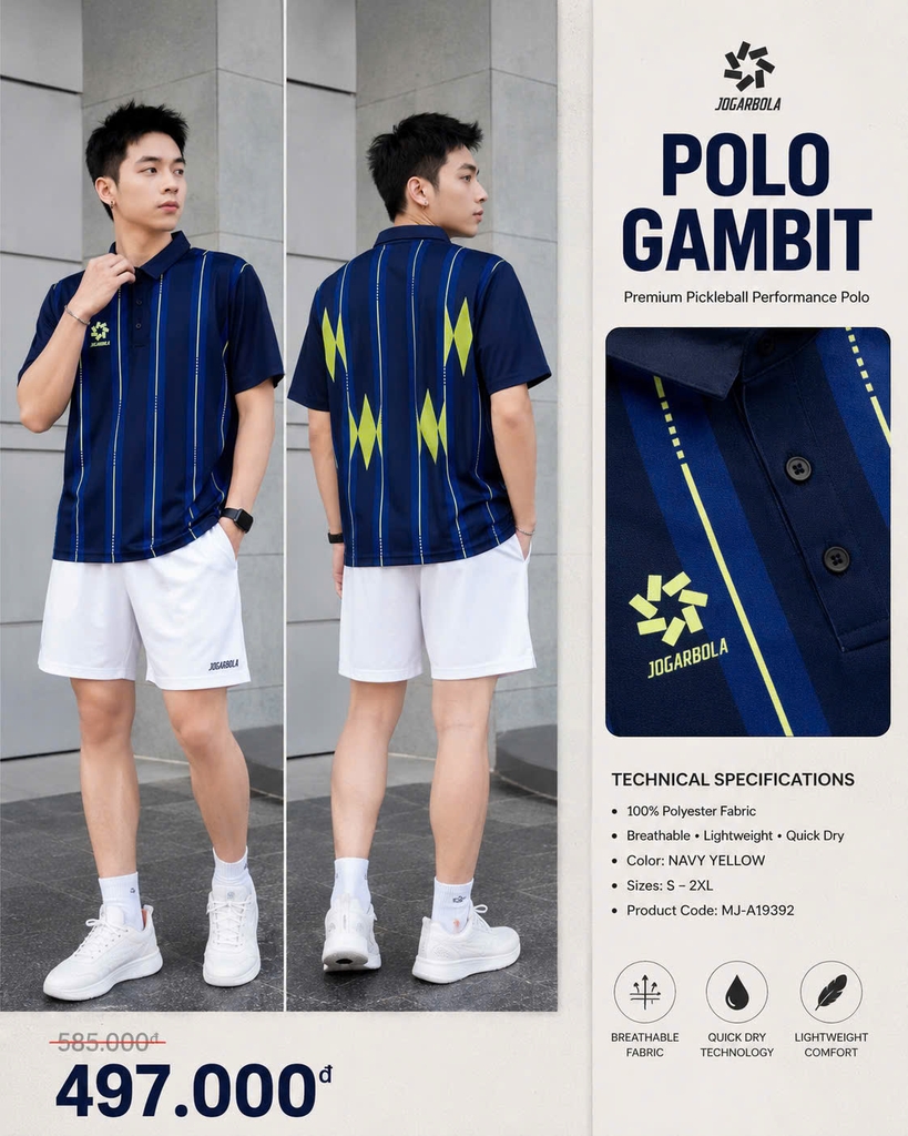 Áo Polo Thể Thao Jogarbola Gambit