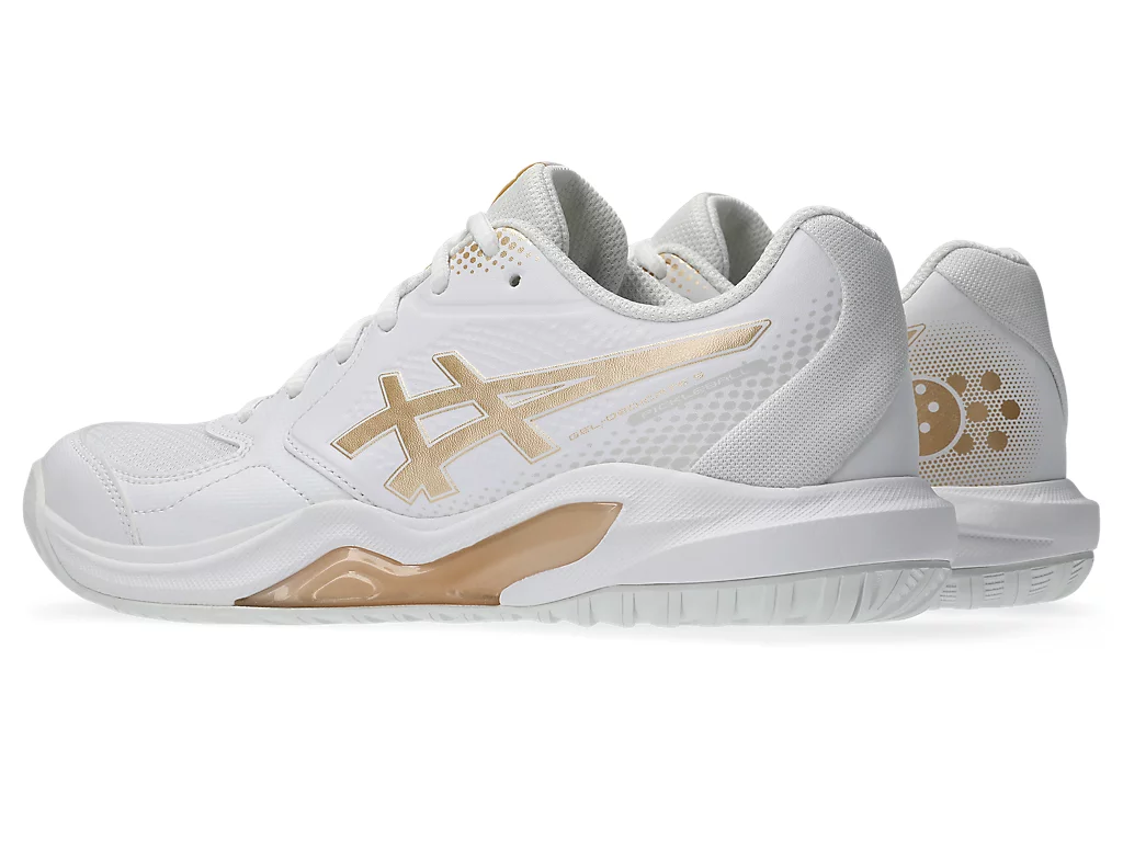 GIÀY ASICS GEL-DEDICATE 9 PICKLEBALL NỮ TRẮNG/VÀNG 1042A317-100